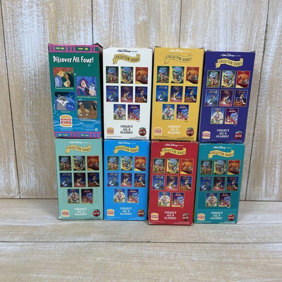 Lot of 8 Disney Burger King Collector Series Promotional Glasses in Original Box - Picture 11 of 16